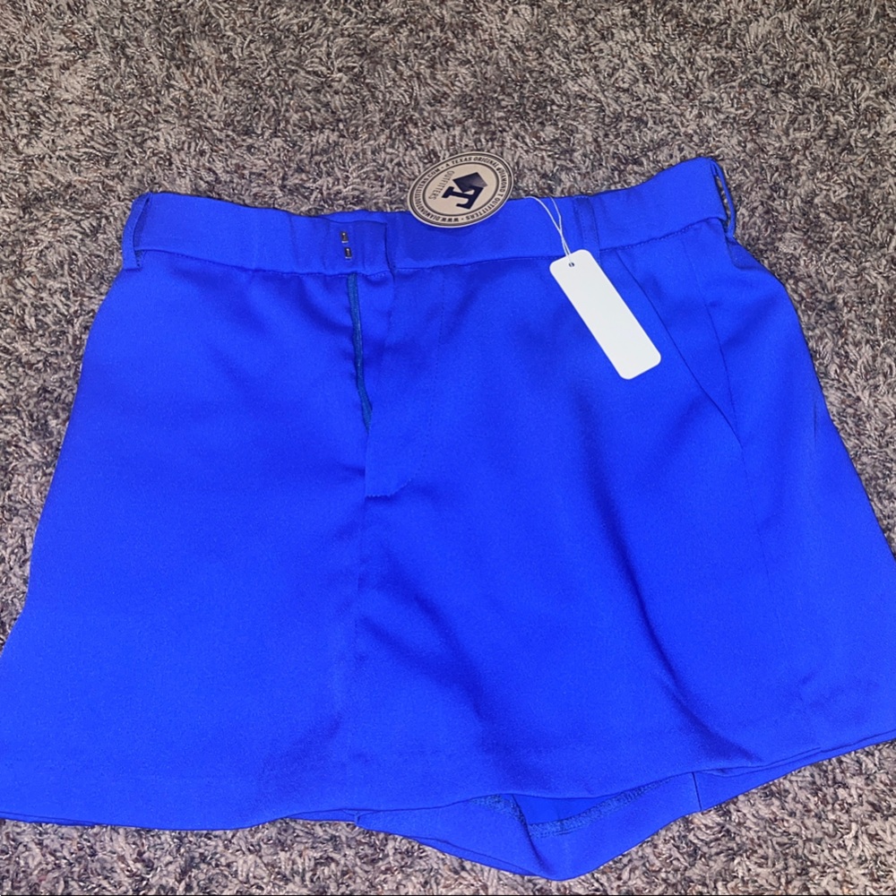 glam Royal Blue High-Waist Skort